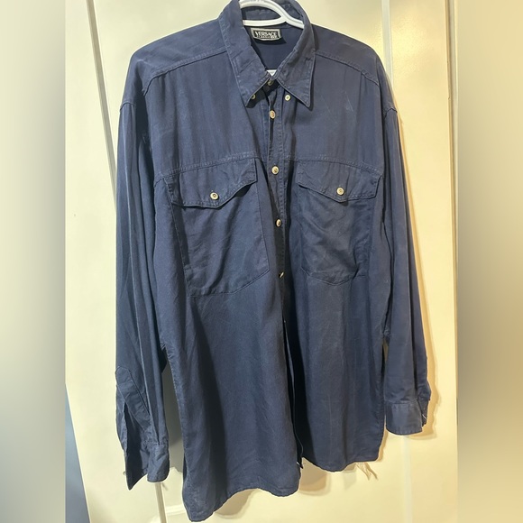 Versace V2 classic 90’s/early 2000’s work shirt, subtle luxury size large - Picture 9 of 16
